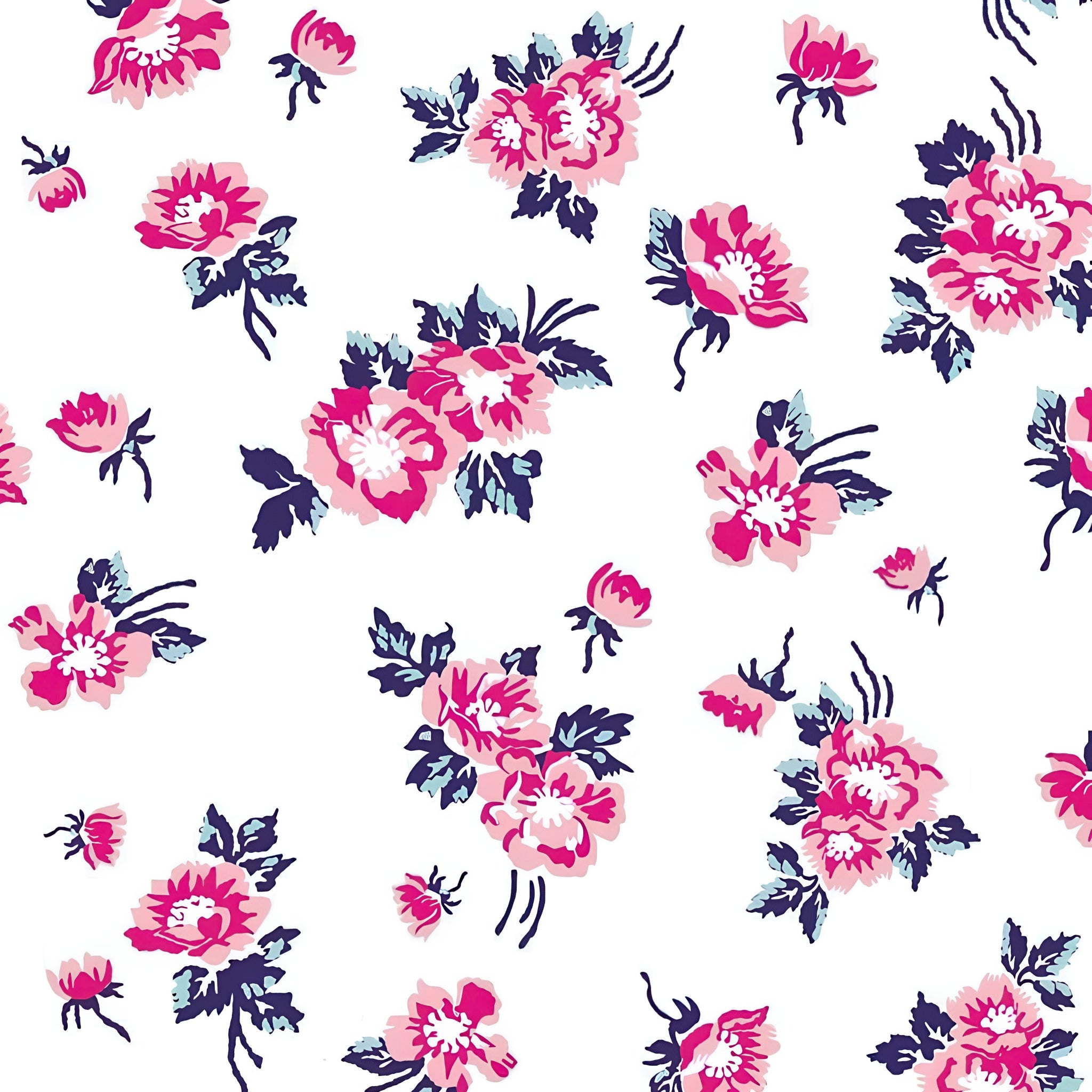 Bold vintage roses hot pink blush navy foliage white background floral quilting fabric for rose quilts cushions tote bags race day sewing and dressmaking