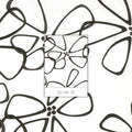 Me and My Sister abstract flower outlines black white fabric for modern quilts and contemporary patchwork sewing projects