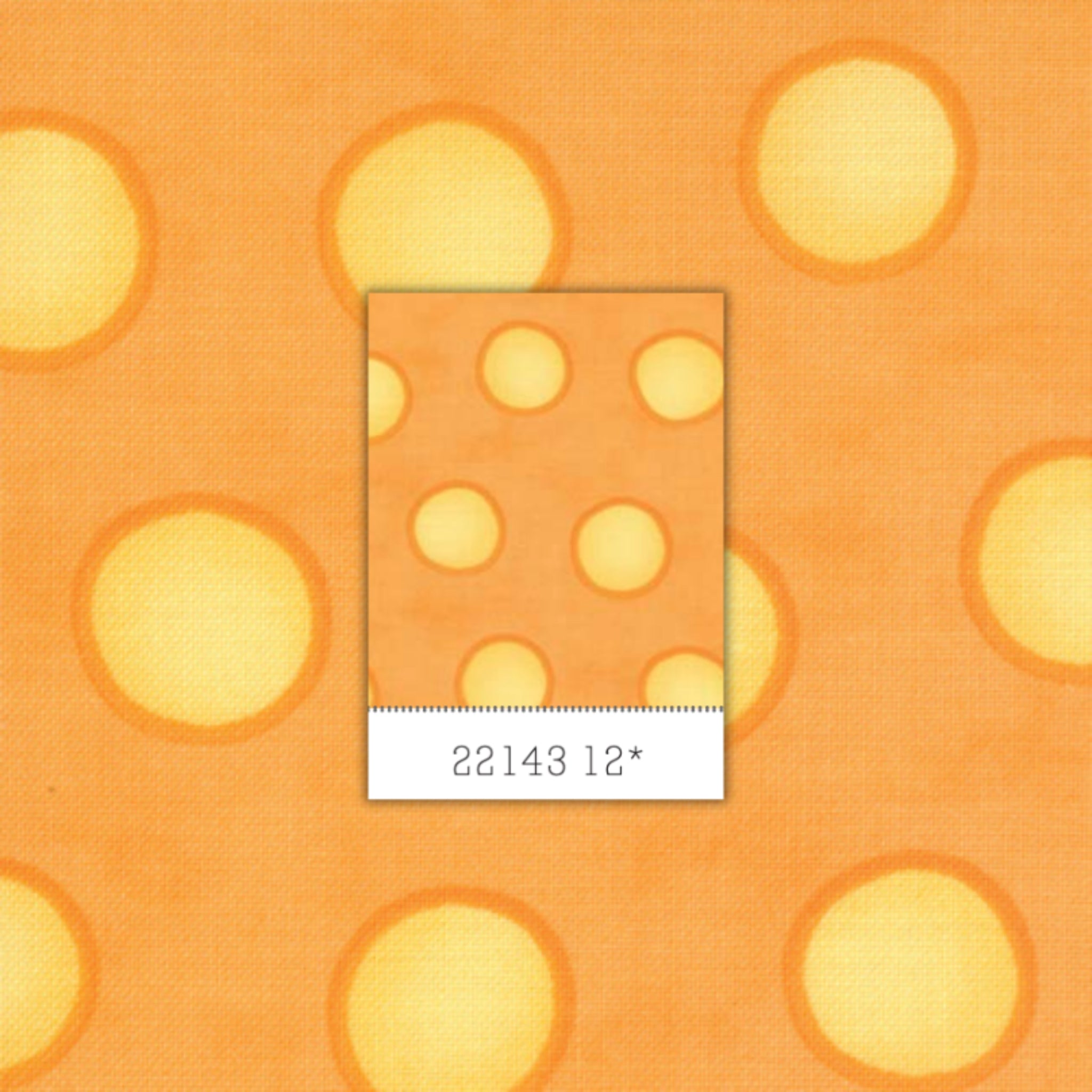 Me and My Sister large yellow spots orange fabric for autumn quilts and patchwork sewing projects