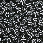 Me and My Sister leafy vine white black fabric for modern quilts and contemporary patchwork sewing projects