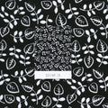 Me and My Sister leafy vine white black fabric for modern quilts and contemporary patchwork sewing projects