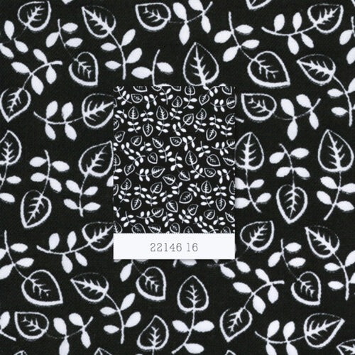 Me and My Sister leafy vine white black fabric for modern quilts and contemporary patchwork sewing projects