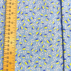 Me and My Sister leafy vine green white periwinkle blue fabric for spring quilts and kid's patchwork sewing projects