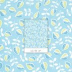 Me and My Sister leafy vine turquoise green fabric for summer quilts and contemporary patchwork sewing projects