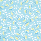 Me and My Sister leafy vine turquoise green fabric for summer quilts and contemporary patchwork sewing projects