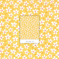 Me and My Sister tossed daisies white yellow fabric for children's quilts and contemporary patchwork sewing projects