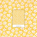 Me and My Sister tossed daisies white yellow fabric for children's quilts and contemporary patchwork sewing projects