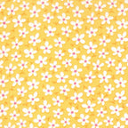 Me and My Sister tossed daisies white yellow fabric for children's quilts and contemporary patchwork sewing projects