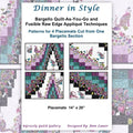 Dinner in Style placemat pattern with cat blocks and a woven dimensional pattern