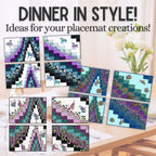 Dinner in Style placemat pattern ideas with different quilting cotton fabrics