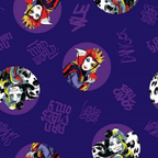 Disney Villains fabric Cruella de Vil Evil Queen purple background kids quilting cotton character novelty print