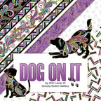 Dog On It quilting cotton collection Ann Lauer Black dog paisley pattern colourful stripes