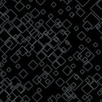 Tonal black geometric print with tossed squares, perfect as a quilt blender