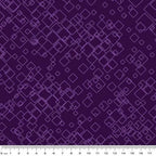 Tonal purple geometric print with tossed squares, perfect as a quilt blender