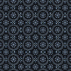 Celtic knotwork dragon medallions slate blue silver deep black background digitally printed blender quilting fabric Jason Yenter In The Beginning Fabrics