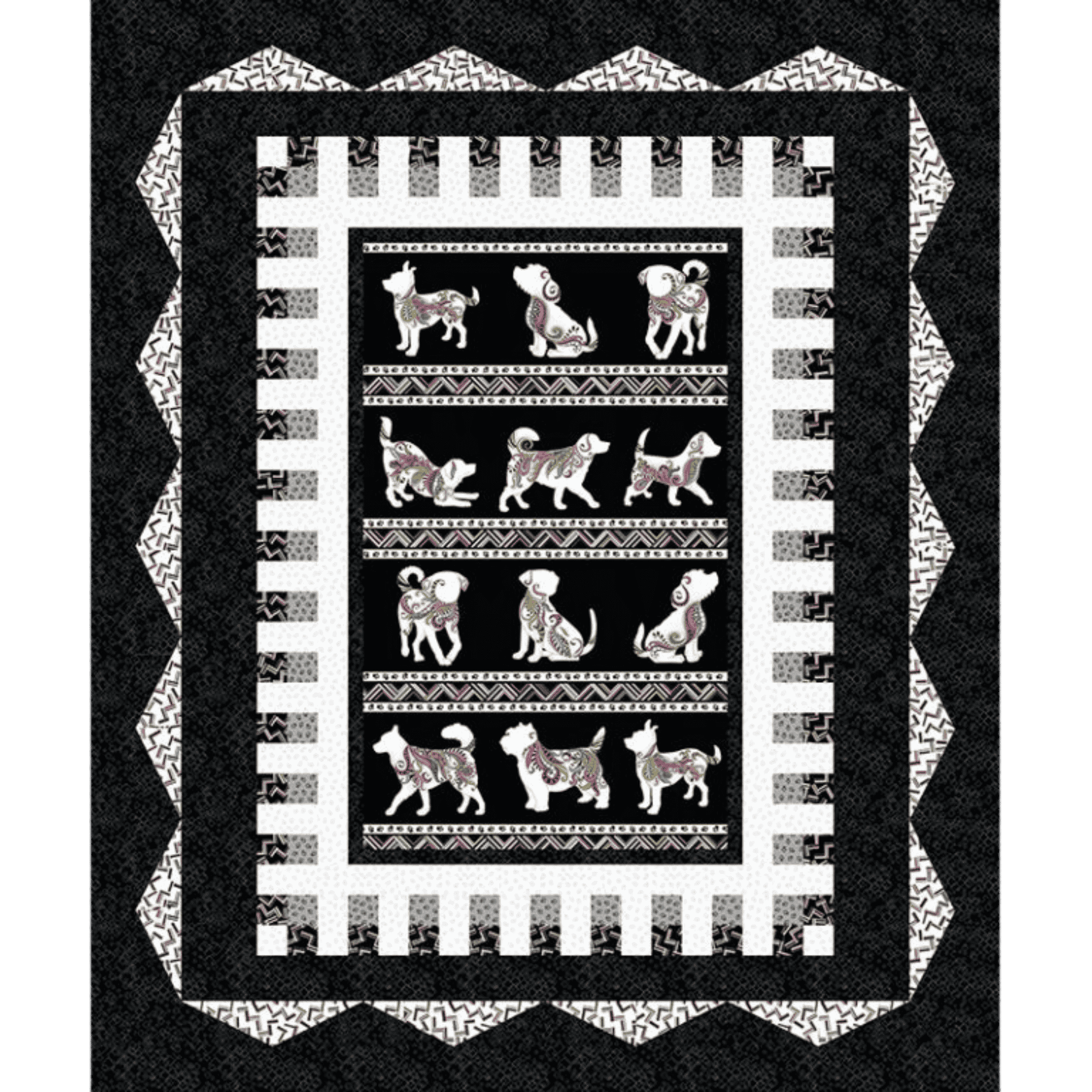 Easy Does It: Dog On It (Quilt Pattern ONLY) - Ann Lauer of Grizzly Gulch Gallery - Three Wishes Patchwork Fabric