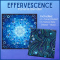 Effervescence Water blue navy radiating circle panel and teal navy dots blender quilting fabric bundle by Amelia Caruso Robert Kaufman