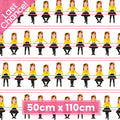 Emma Wiggle ballet barre white yellow black novelty kids quilting fabric children's quilts dance bags patchwork projects