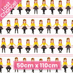 Emma Wiggle ballet barre white yellow black novelty kids quilting fabric children's quilts dance bags patchwork projects