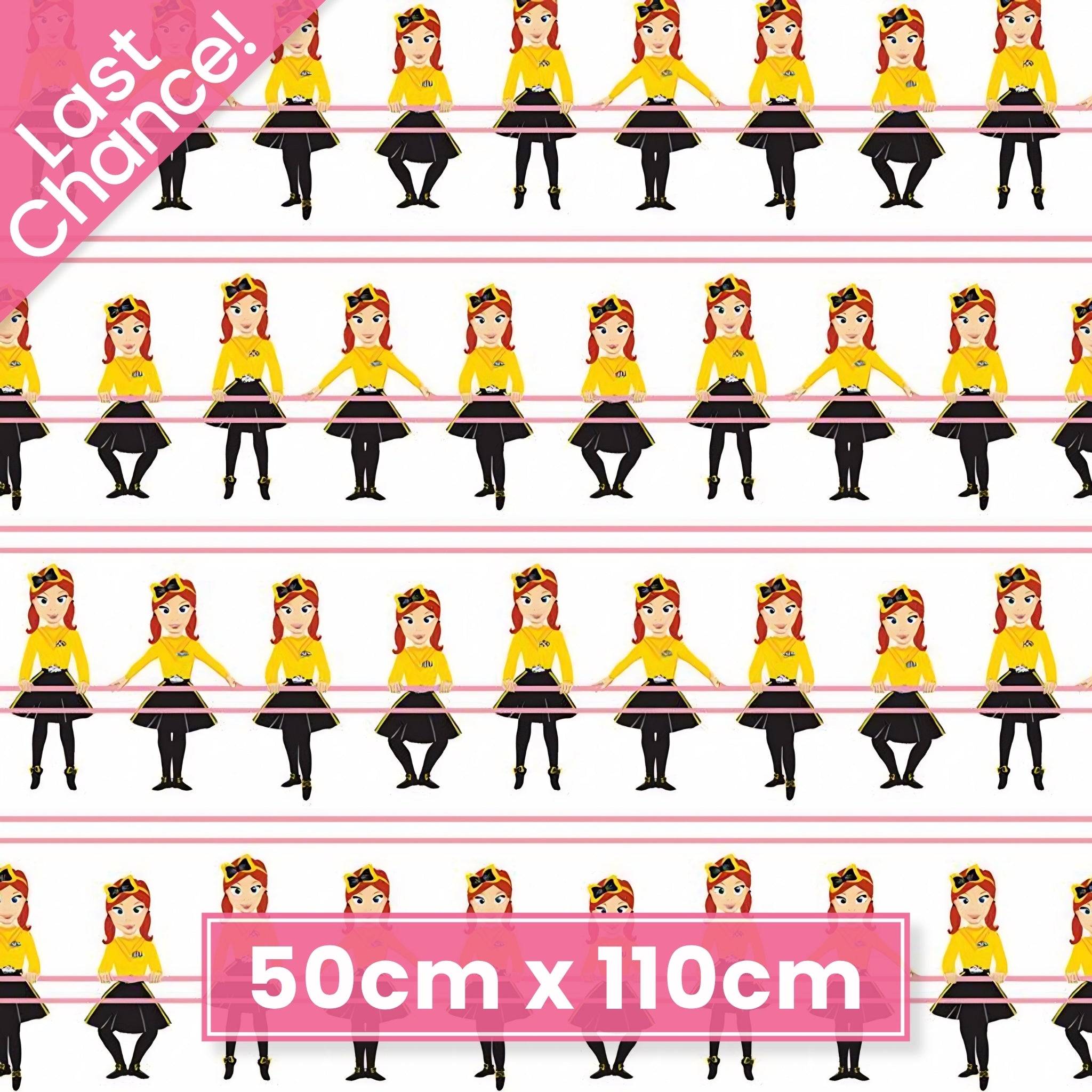 Emma Wiggle ballet barre white yellow black novelty kids quilting fabric children's quilts dance bags patchwork projects