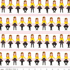 Emma Wiggle ballet barre white yellow black novelty kids quilting fabric children's quilts dance bags patchwork projects