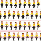 Emma Wiggle ballet barre white yellow black novelty kids quilting fabric children's quilts dance bags patchwork projects
