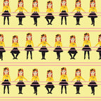 Emma Wiggle ballet barre yellow black novelty kids quilting fabric children's quilts dance bags patchwork projects