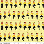 Emma Wiggle ballet barre yellow black novelty kids quilting fabric children's quilts dance bags patchwork projects