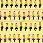 Emma Wiggle ballet barre yellow black novelty kids quilting fabric children's quilts dance bags patchwork projects