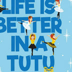 Emma Wiggle ballet panel sky blue yellow kids quilting fabric children's quilts wall hangings novelty patchwork projects