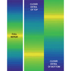 Rainbow gradient ombré in purple blue turquoise green yellow fabric for modern quilts and patchwork sewing projects