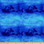 Night sky watercolour digital print royal blue turquoise golden stars fairy dust fabric for children's quilts nursery decor and magical patchwork sewing projects
