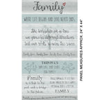 Family quotes panel grey teal wood grain 24 x 44 inch fabric for family quilts wall hangings and keepsake gifts