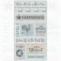 Farmhouse quotes rooster weather vane windmill barn star grey teal red farm panel fabric for quilts wall hangings and farmer gifts