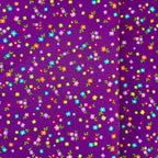 Ditzy flowers purple turquoise pink orange yellow fabric for quilts bags patchwork sewing projects