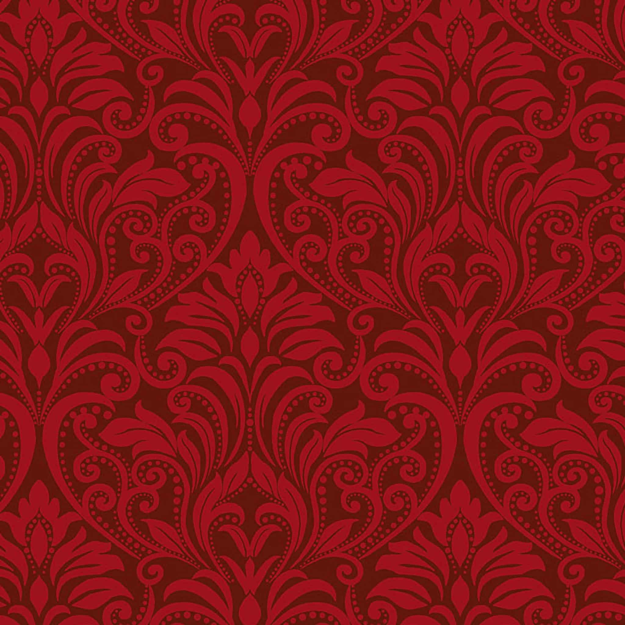 Festive Damask (Burgundy)