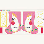 Cockatoo Christmas festive DIY stocking panel