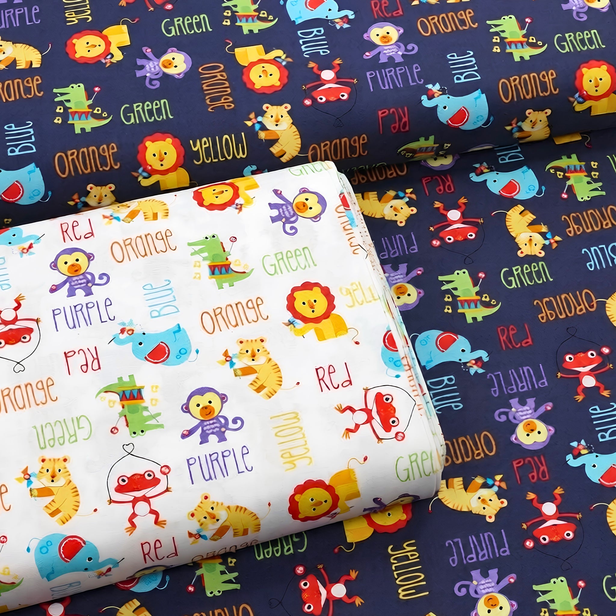 Fisher Price Main navy and white novelty fabric children's quilts nursery décor patchwork sewing projects