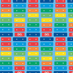 Fisher Price xylophone rainbow keys red orange yellow green blue sky blue novelty fabric for children's quilts and nursery décor