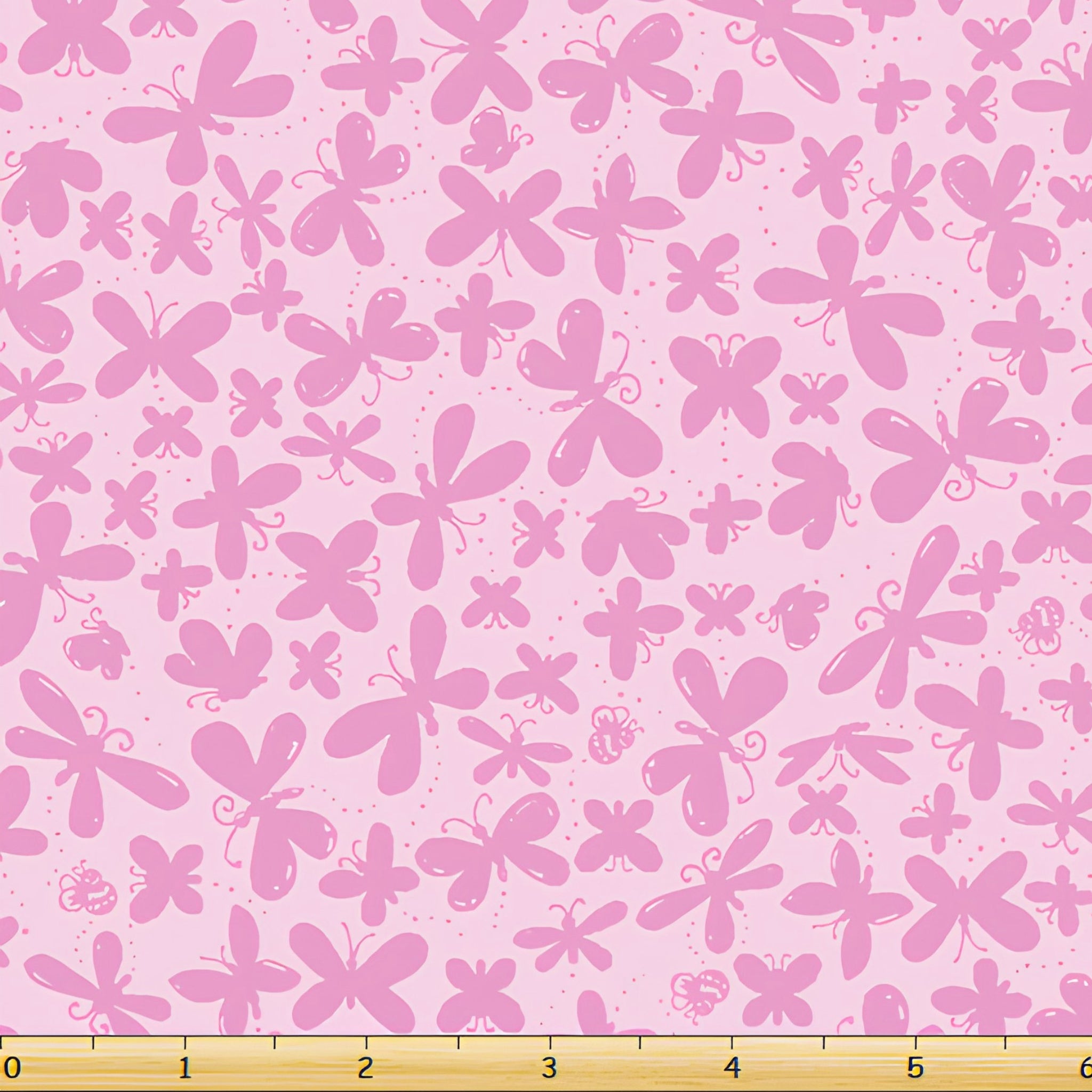 Tonal butterfly dragonfly silhouettes pink blender fabric for girls' quilts baby nursery novelty kids patchwork projects Susybee