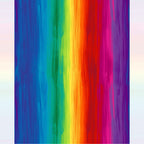 Painted rainbow ombré stripe blue turquoise green yellow orange red pink purple digital print fabric for feature quilts vibrant backgrounds and bold patchwork sewing projects