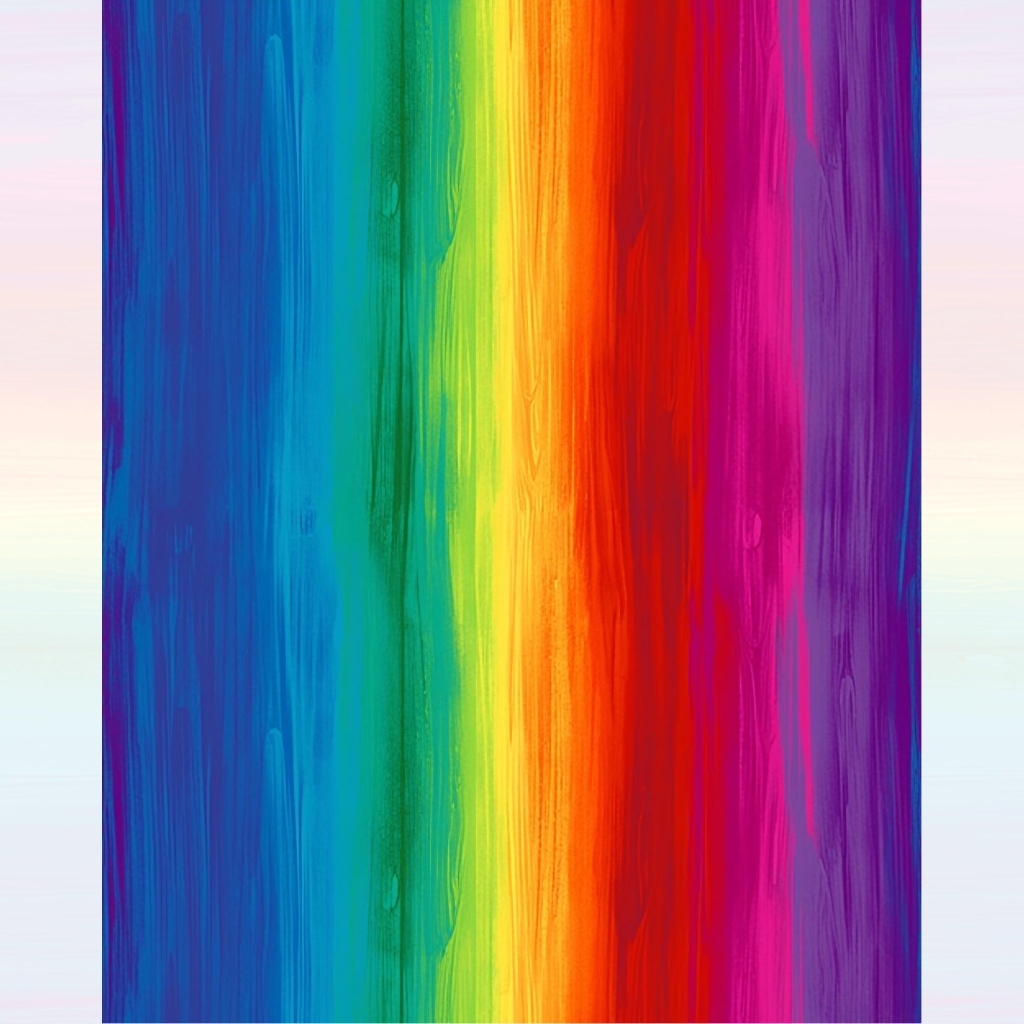 Painted rainbow ombré stripe blue turquoise green yellow orange red pink purple digital print fabric for feature quilts vibrant backgrounds and bold patchwork sewing projects