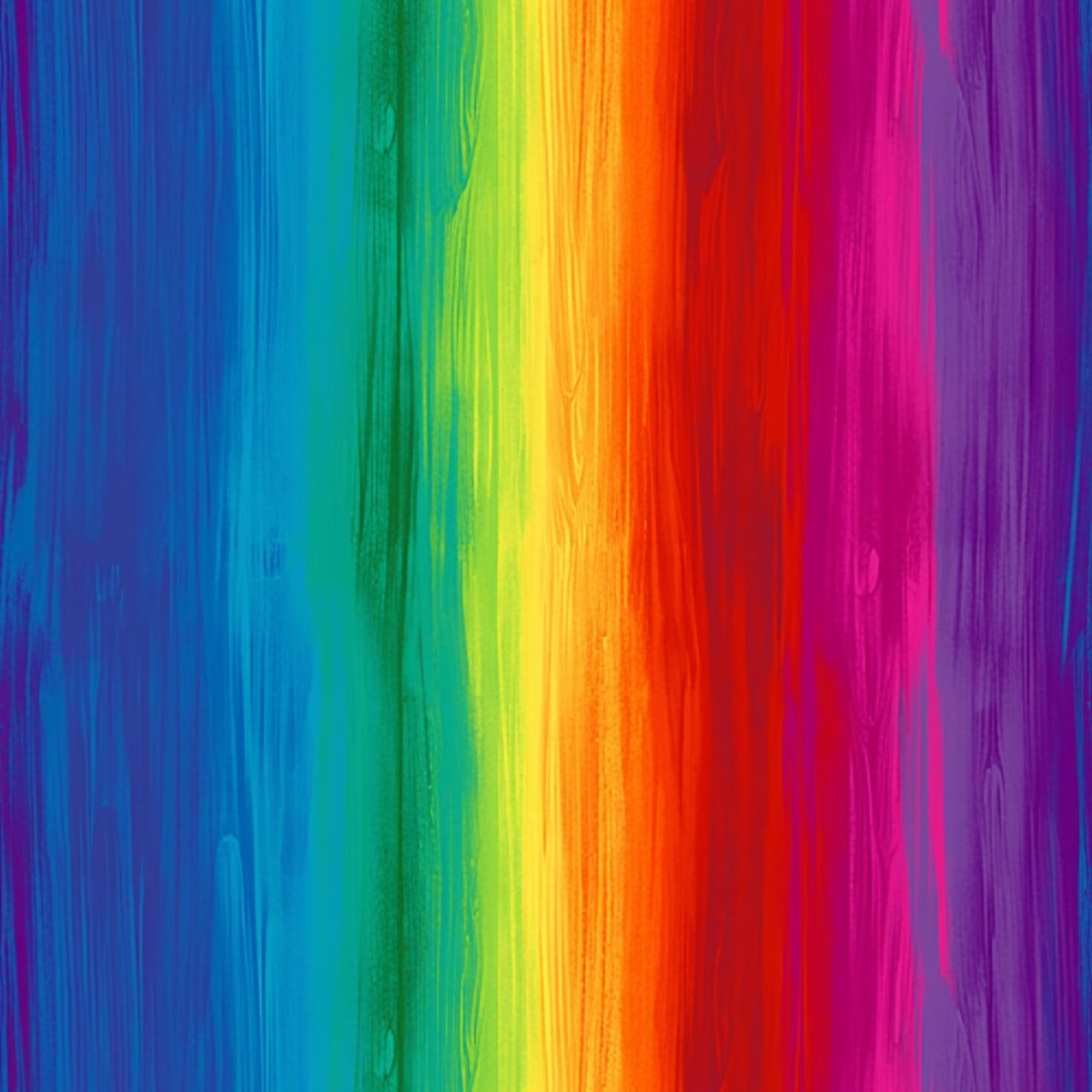 Painted rainbow ombré stripe blue turquoise green yellow orange red pink purple digital print fabric for feature quilts vibrant backgrounds and bold patchwork sewing projects