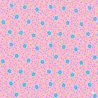 Tossed daisy flowers aqua pink novelty fabric for children's quilts girls' quilts and patchwork sewing projects