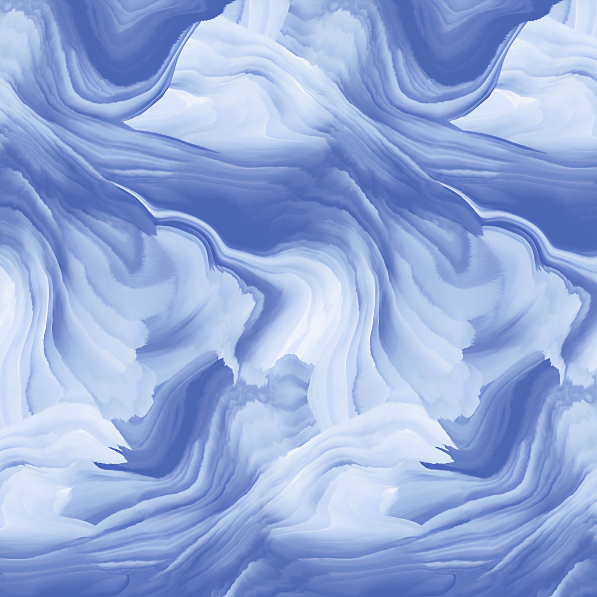 Glacier Waves blue white swirling watercolour ombre tonal blender quilting cotton for ocean quilts modern patchwork sewing projects