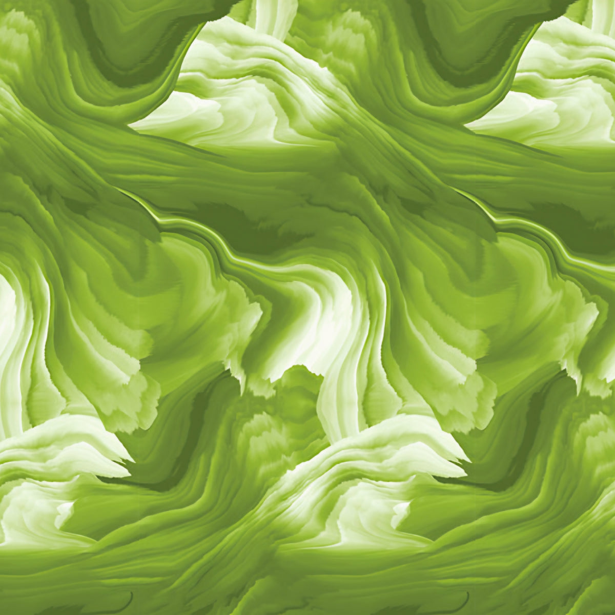 Glacier Waves grass green white watercolour ombre swirling blender quilting cotton for nature-themed quilts modern patchwork sewing projects