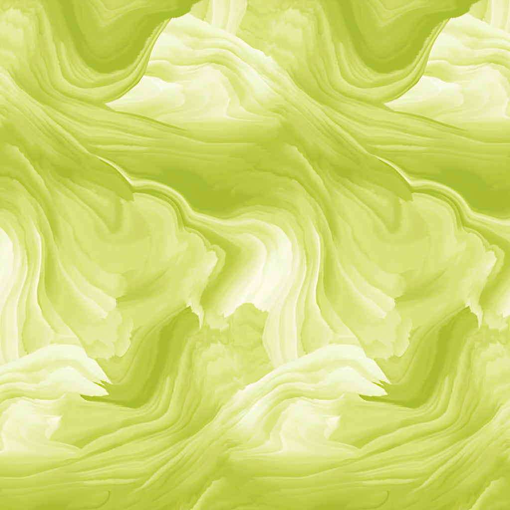 Glacier Waves Green Grape yellow-green white swirling watercolour ombre tonal blender quilting cotton for nature quilts modern patchwork sewing projects