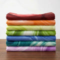Glacier Waves half metre bundle seven folded watercolour ombre blender quilting cotton pieces red orange green blue teal lavender scrappy quilts rainbow patchwork sewing projects
