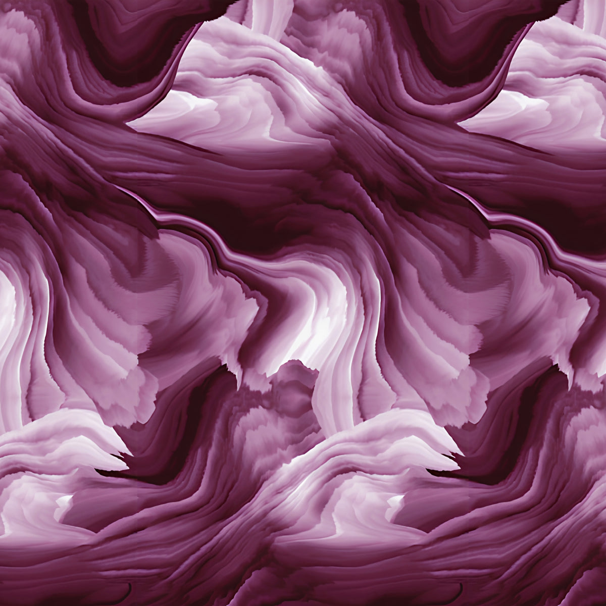 Glacier Waves Plum deep purple mauve white swirling watercolour ombre tonal blender quilting cotton for jewel-toned quilts modern patchwork sewing projects