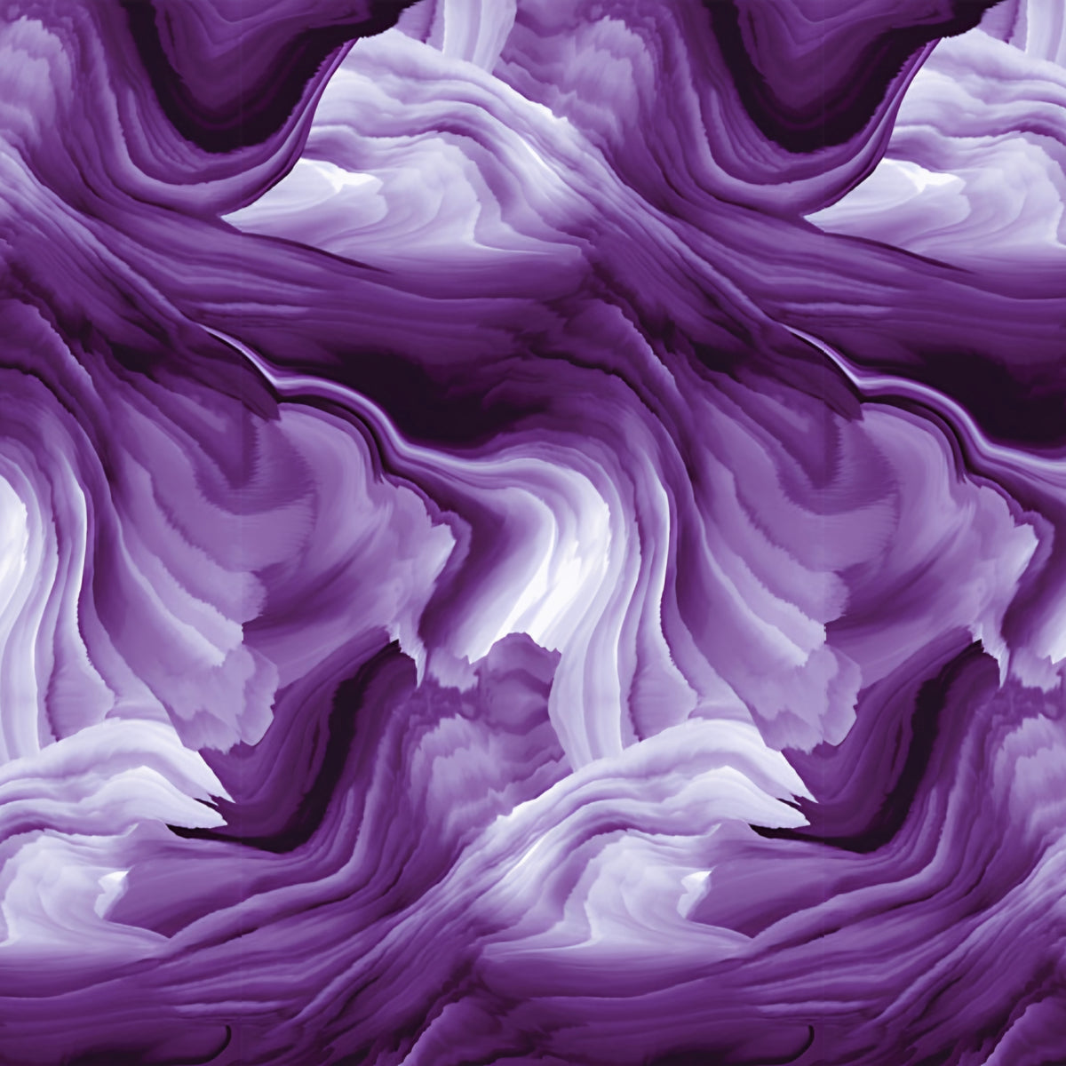 Glacier Waves Purple vivid violet purple white swirling watercolour ombre tonal blender quilting cotton for jewel-toned quilts modern patchwork sewing projects